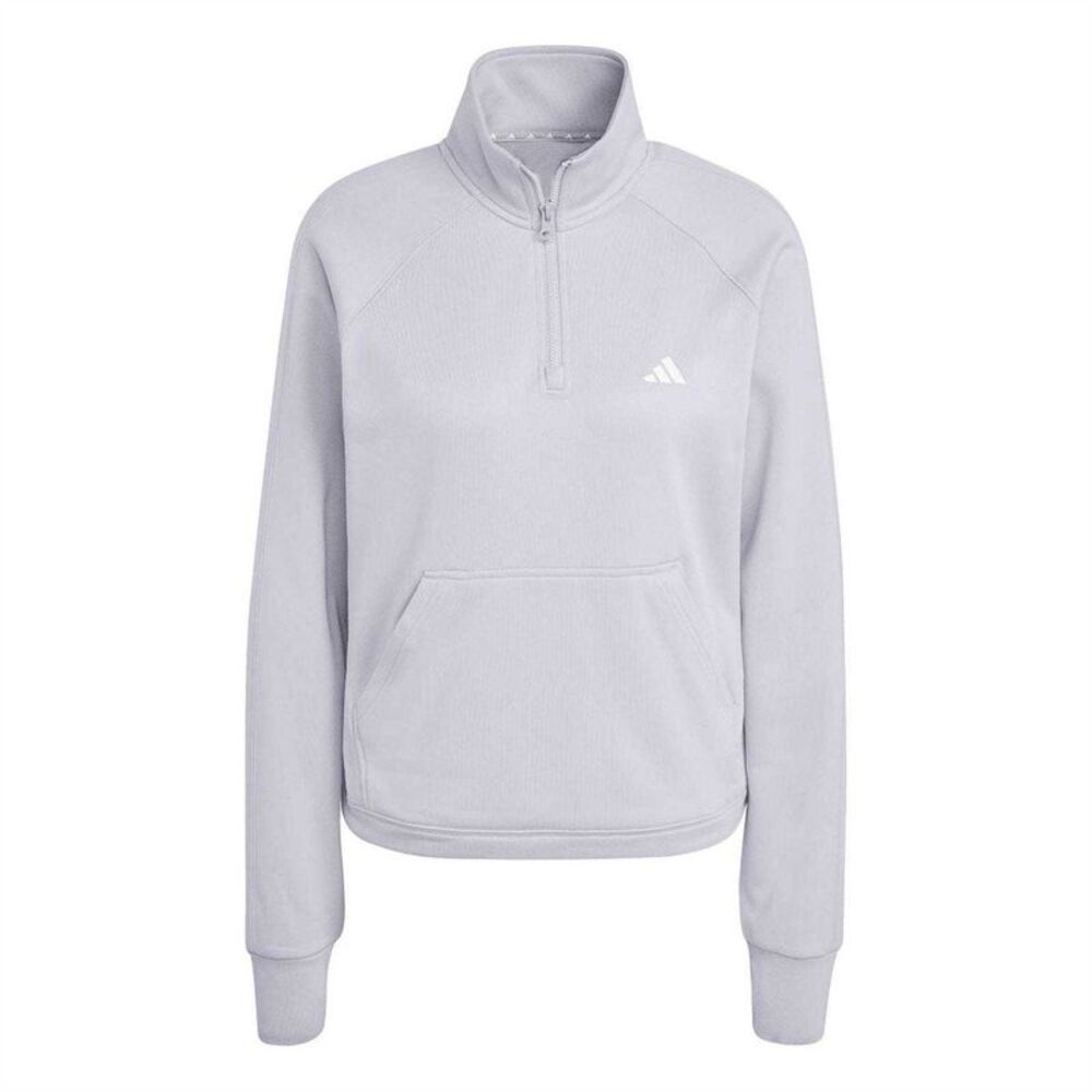 Adidas Womens/Ladies Game & Go Aeroready Quarter Zip Top / Gray